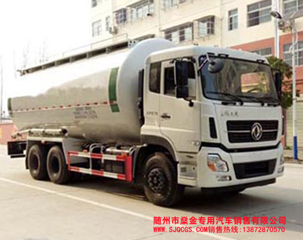 東風天龍30方低密度粉粒物料運輸車